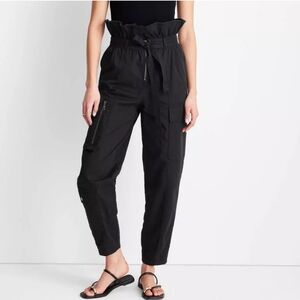 Women's High-Waisted Fold Over Cargo Pants - Future Collective Black 14